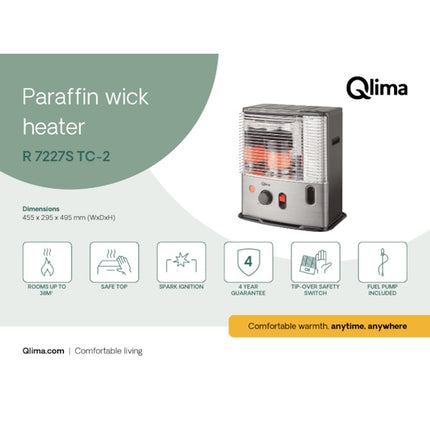 QLIMA STUFA A COMBUSTIBILE LIQUIDO A STOPPINO R 7227S TC-2