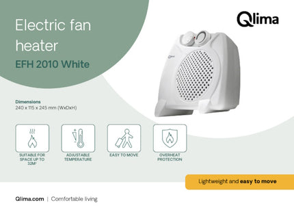 QLIMA TERMOVENTILATORE PORTATILE EFH 2010 BIANCO*