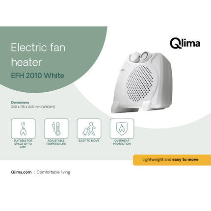 QLIMA TERMOVENTILATORE PORTATILE EFH 2010 BIANCO