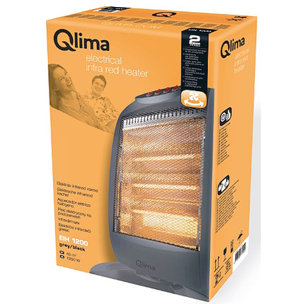QLIMA STUFA ALOGENA PORTATILE DA TERRA EIH 1200 GRIGIA