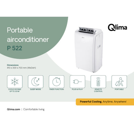 QLIMA CONDIZIONATORE PORTATILE P 522 BIANCO