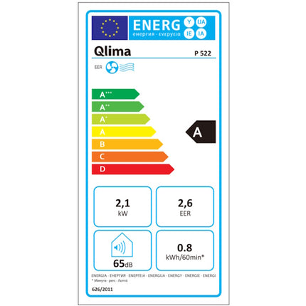 QLIMA CONDIZIONATORE PORTATILE P 522 BIANCO