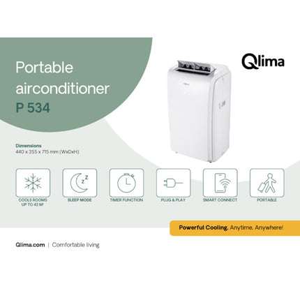 QLIMA CONDIZIONATORE PORTATILE P 534 BIANCO
