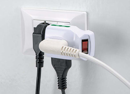 FME ADATTATORE TRIPLO CON SPINA 10A 3 PRESE 2P+T 10/16A BIANCO