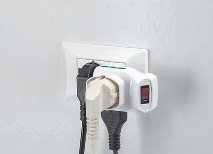 FME ADATTATORE TRIPLO CON SPINA 10A 3 PRESE 2P+T 10/16A BIANCO