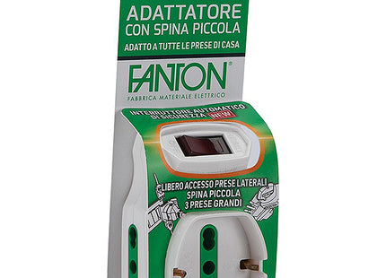 FME ADATTATORE TRIPLO CON SPINA 10A 3 PRESE 2P+T 10/16A BIANCO