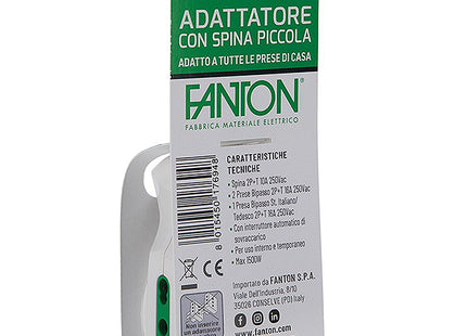 FME ADATTATORE TRIPLO CON SPINA 10A 3 PRESE 2P+T 10/16A BIANCO