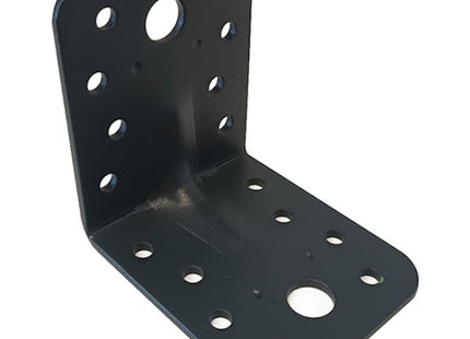 MINUTEX PIASTRA GIUNZIONE PIEGATA NERVATA MM55X65X2,5 IN ACCIAIO GRAFITE