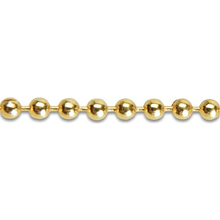 MINUTEX CATENA A PERLINE IN OTTONE LUCIDO MOD. 878 D.MM 3