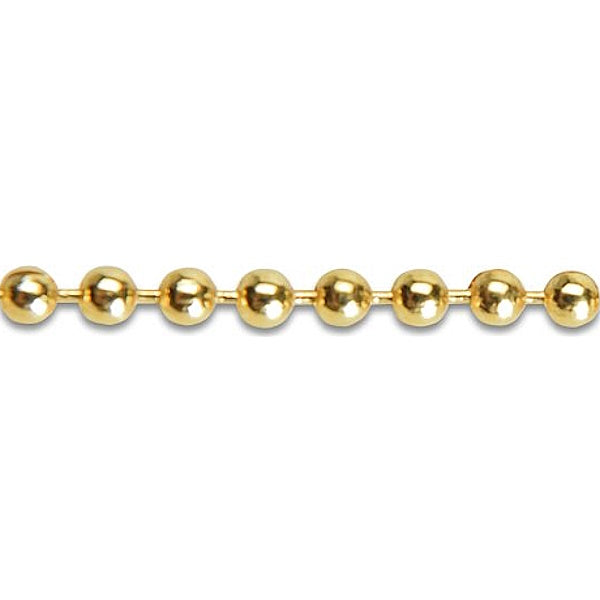 MINUTEX CATENA A PERLINE IN OTTONE LUCIDO MOD. 878 D.MM 3