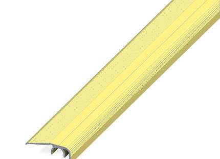 ALFER PROFILO DI CHIUSURA ALLUMINIO ANODIZZATO OTTONE MM32X12,5 MT1