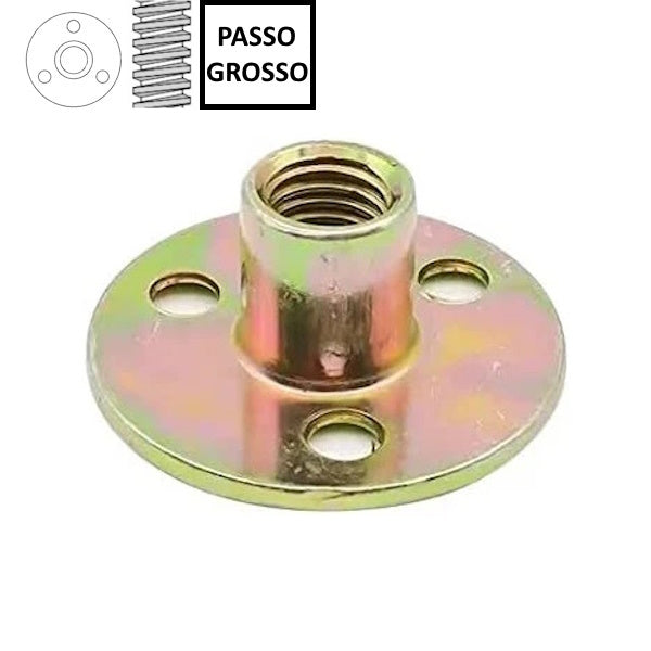 DADO A FONDELLO A 3 FORI ZINCATO M10