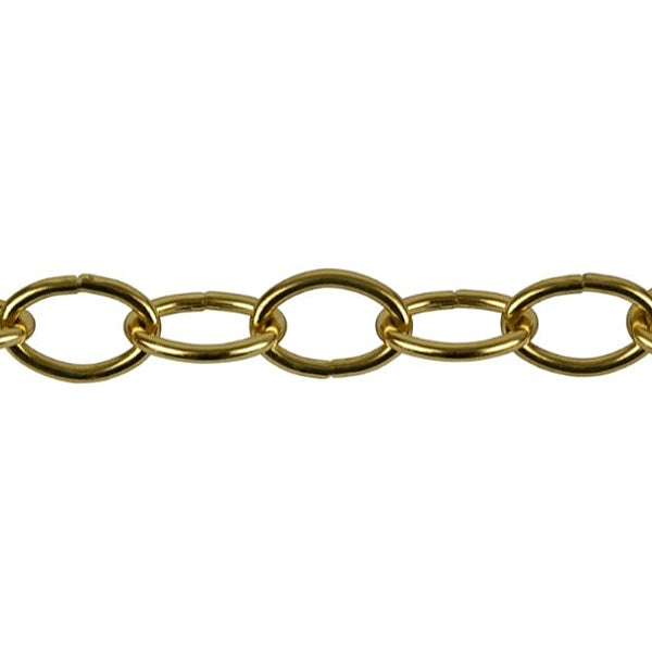 MINUTEX CATENA OVALE FILO IN ACCIAIO OTTONATO MOD. 205 D.MM2,8