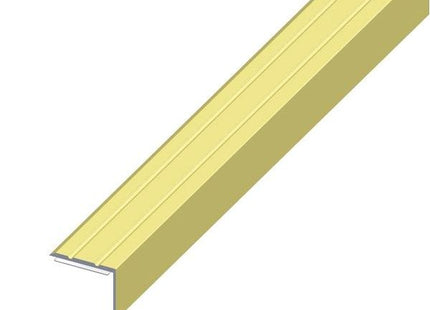 ALFER PROFILO ANGOLARE DI CHIUSURA ADESIVO ALLUMINIO OTTONE MM25X18 MT1