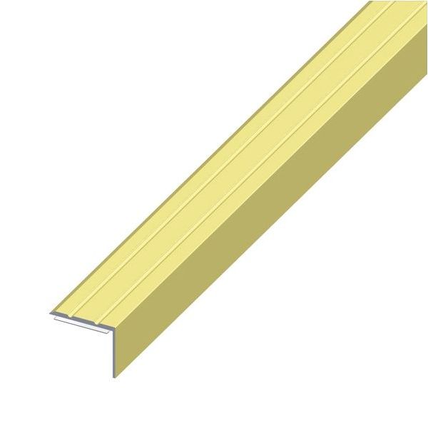 ALFER PROFILO ANGOLARE DI CHIUSURA ADESIVO ALLUMINIO OTTONE MM25X18 MT1
