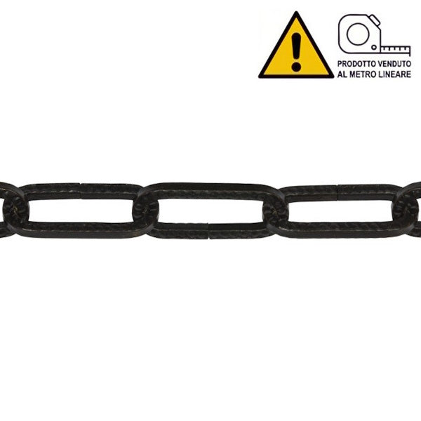 MINUTEX CATENA RUSTICA FILO QUADRO IN ACCIAIO BRUNITO MOD. 203 D.MM4