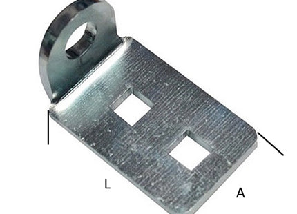 MINUTEX PORTALUCCHETTO UNIVERSALE MM 40X60 ACCIAIO ZINCATO BIANCO