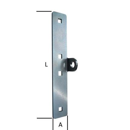 MINUTEX PORTALUCCHETTO VERTICALE MM 40X250 ACCIAIO ZINCATO BIANCO