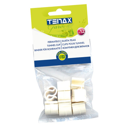 TENAX FERMATELO PER TUNNEL COLORE BIANCO PER TUBI DA D.MM9-18 PZ12