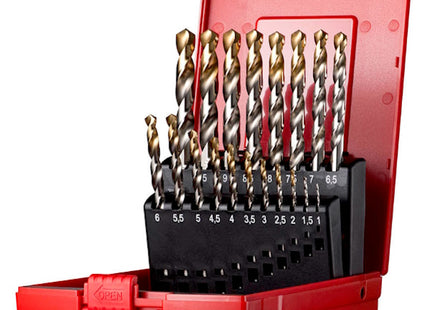 DORMER SERIE PUNTE A002 HSS TIN DIN338 IN BOX DA PZ19 D.MM 1-10