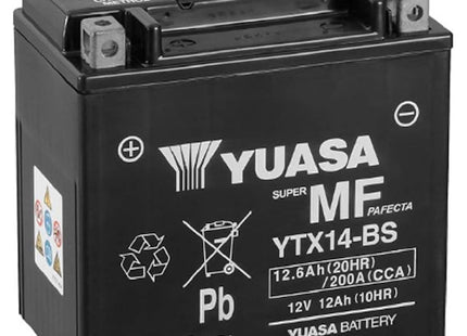 YUASA BATTERIA MOTO YTX14BS 12V 12AH MM150X87X145H