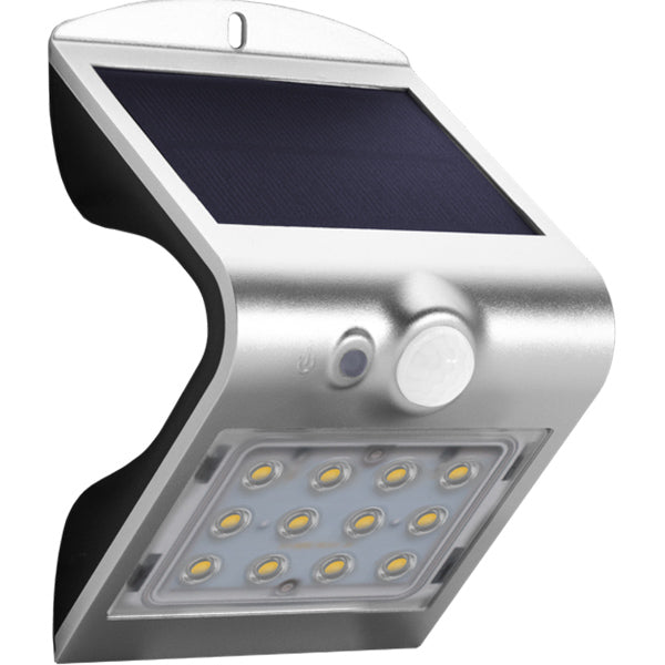 CENTURY APPLIQUE SOLARE LED CON SENSORE COLORE ARGENTO ARCADIA 1.5