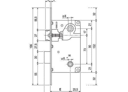 AGB SERRATURA CENTRO WC ART.01006
