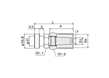 ANI ART. 10/A D.MM 6X14 ATTACCO A BAIONETTA CON MASCHERINA PORTAGOMMA