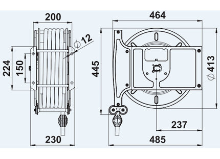 FAICOM AVVOLGITUBO ACQUA MOD. AL CON TUBO DA 3/8" MT20 250BAR