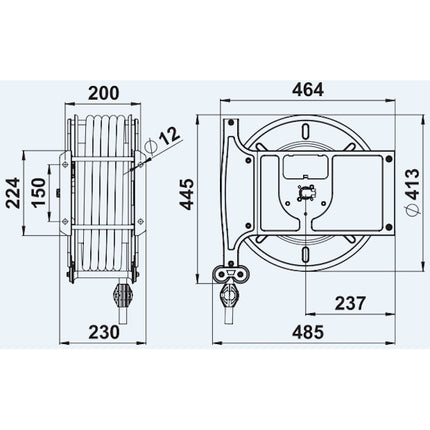 FAICOM AVVOLGITUBO ACQUA MOD. AL CON TUBO DA 3/8" MT20 250BAR