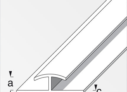 ALFER PROFILO PER BORDI 2 LATI PVC BIANCO MM 4x25x1 MT1