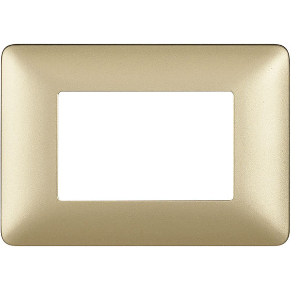 BTICINO MATIX PLACCA 3 POSTI COLORE GOLD