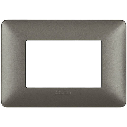 BTICINO MATIX PLACCA 3 POSTI COLORE IRON