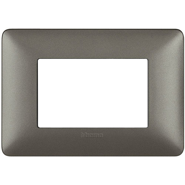 BTICINO MATIX PLACCA 3 POSTI COLORE IRON