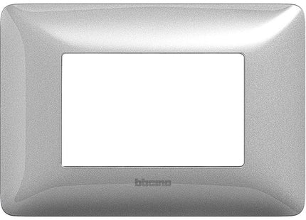 BTICINO MATIX PLACCA 3 POSTI COLORE SILVER