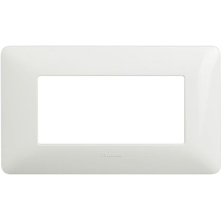 BTICINO MATIX PLACCA 4 POSTI COLORE BIANCO