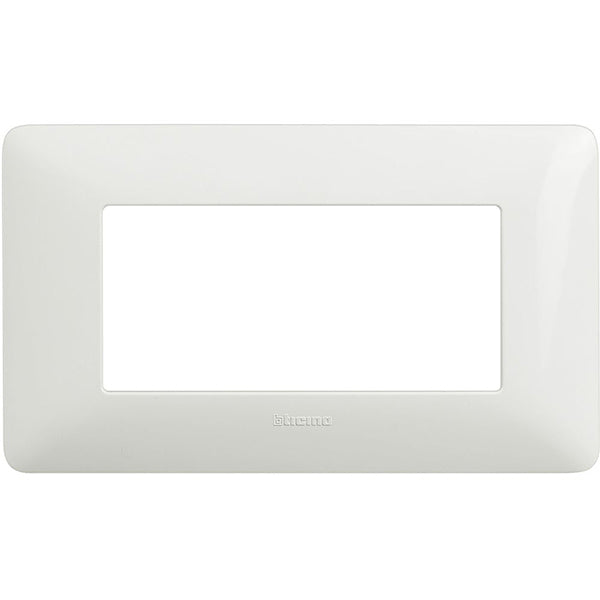 BTICINO MATIX PLACCA 4 POSTI COLORE BIANCO