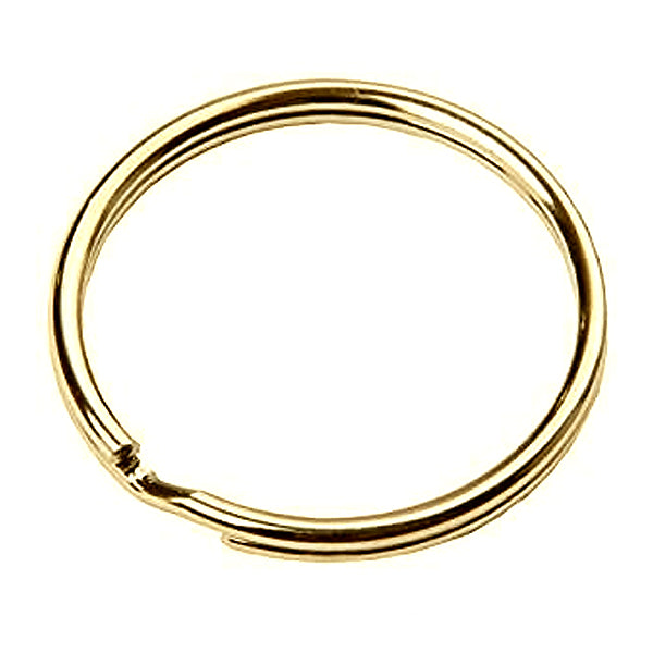 ANELLO PORTA CHIAVI TONDO OTTONATO D.MM 25