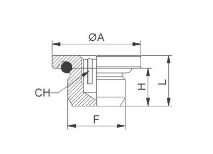 KONFIT TAPPO MASCHIO CILINDRICO ART. AS57OR CON O-RING