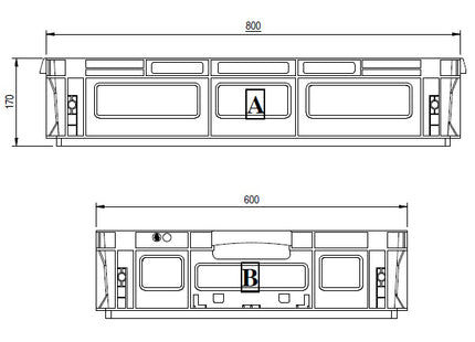 IMILANI CASSETTA IN PLASTICA ATHENA COLORE GRIGIO