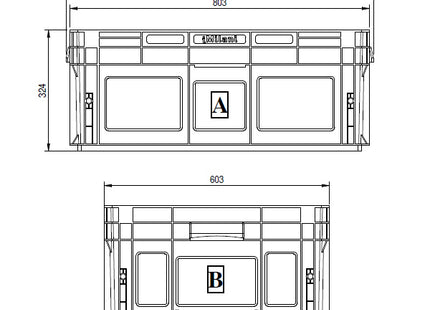 IMILANI CASSETTA IN PLASTICA ATHENA COLORE GRIGIO
