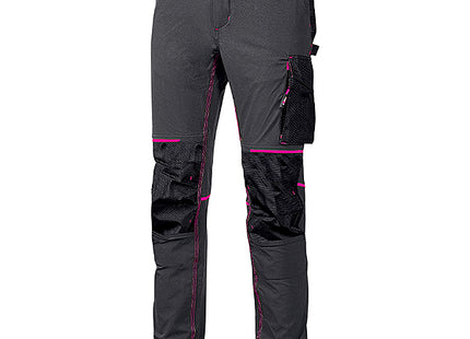U-POWER PANTALONE IN TESSUTO ATOM LADY COLORE GREY FUCSIA TG.XL