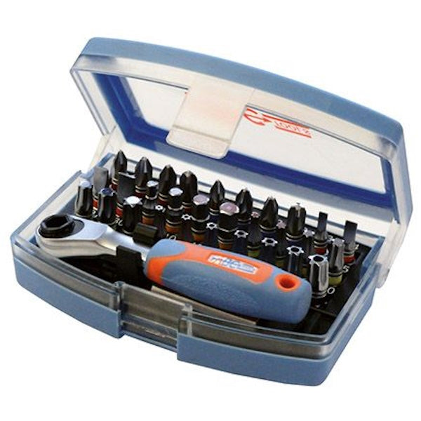 ABC TOOLS SET 30 INSERTI BITS DA 1/4" CON PORTAINSERTI E CRICCHETTO