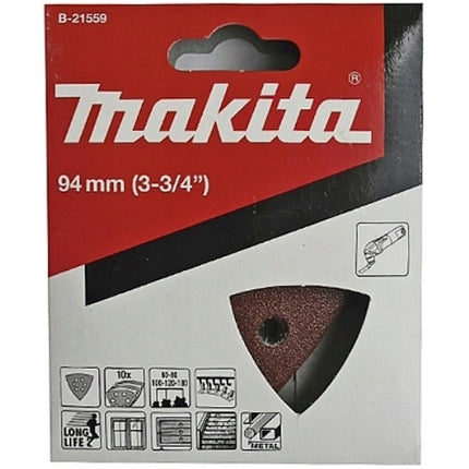 MAKITA CARTA ABRASIVA A DELTA RED DA 94 MM ASSORTITA IN CONF.DA PZ10