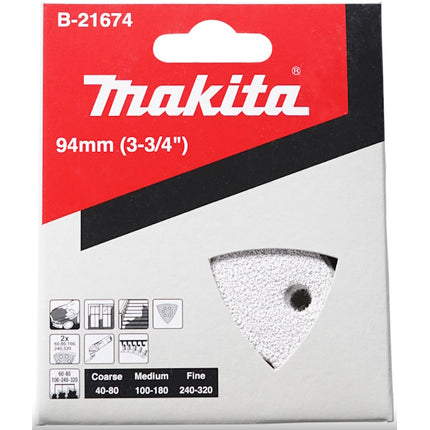 MAKITA CARTA ABRASIVA A DELTA WHITE DA 94 MM ASSORTITA IN CONF.DA PZ10