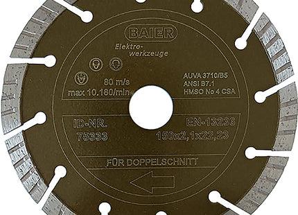 BAIER DISCO DIAMANTATO GOLD II 10 MM D.MM150X2,1X22,23