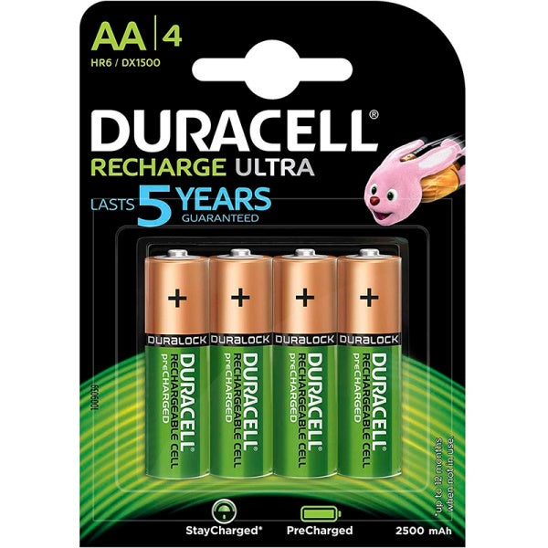 DURACELL BATTERIE RICARICABILI DURALOCK STILO AA BLISTER DA PZ4