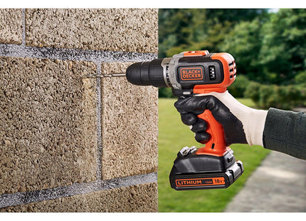 BLACK+DECKER TRAPANO AVVITATORE A PERCUSSIONE A BATTERIA 18V BCD003N*