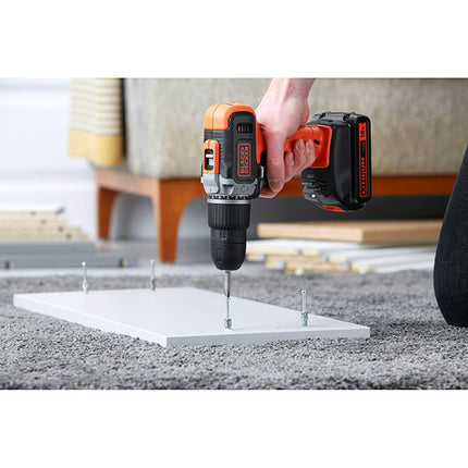 BLACK+DECKER TRAPANO AVVITATORE A PERCUSSIONE A BATTERIA 18V BCD003N*