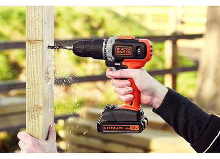 BLACK+DECKER TRAPANO AVVITATORE A PERCUSSIONE A BATTERIA 18V BCD003N*